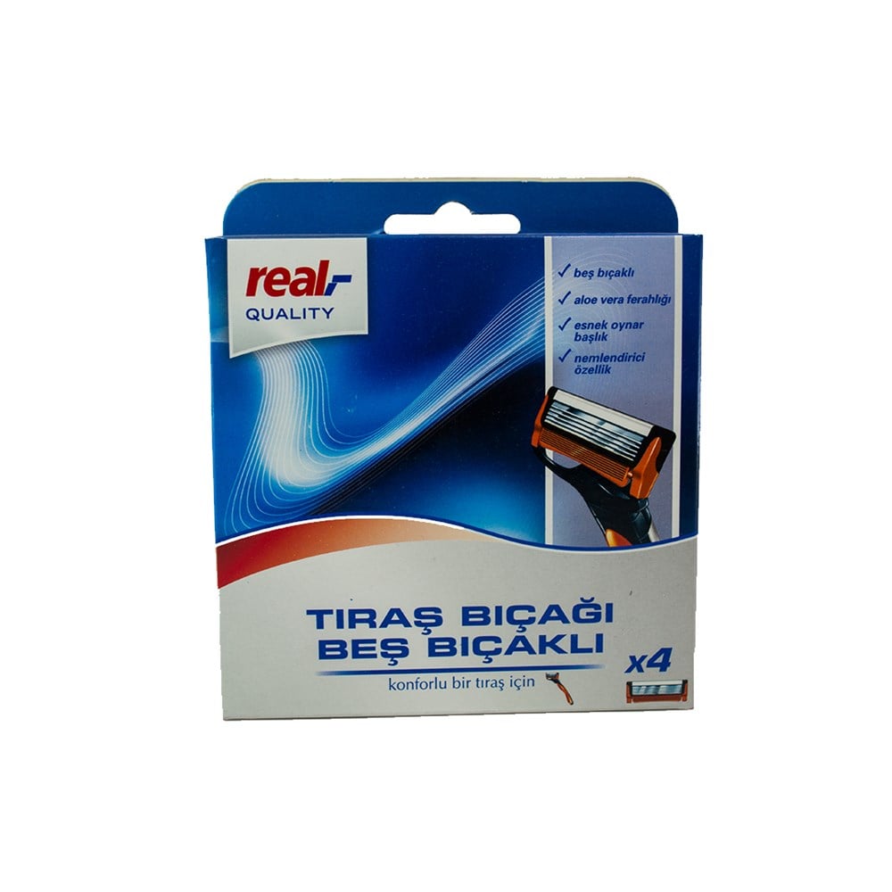 Real Quality Tıraş Bıçak X4 Bes Bıçaklı Yedek