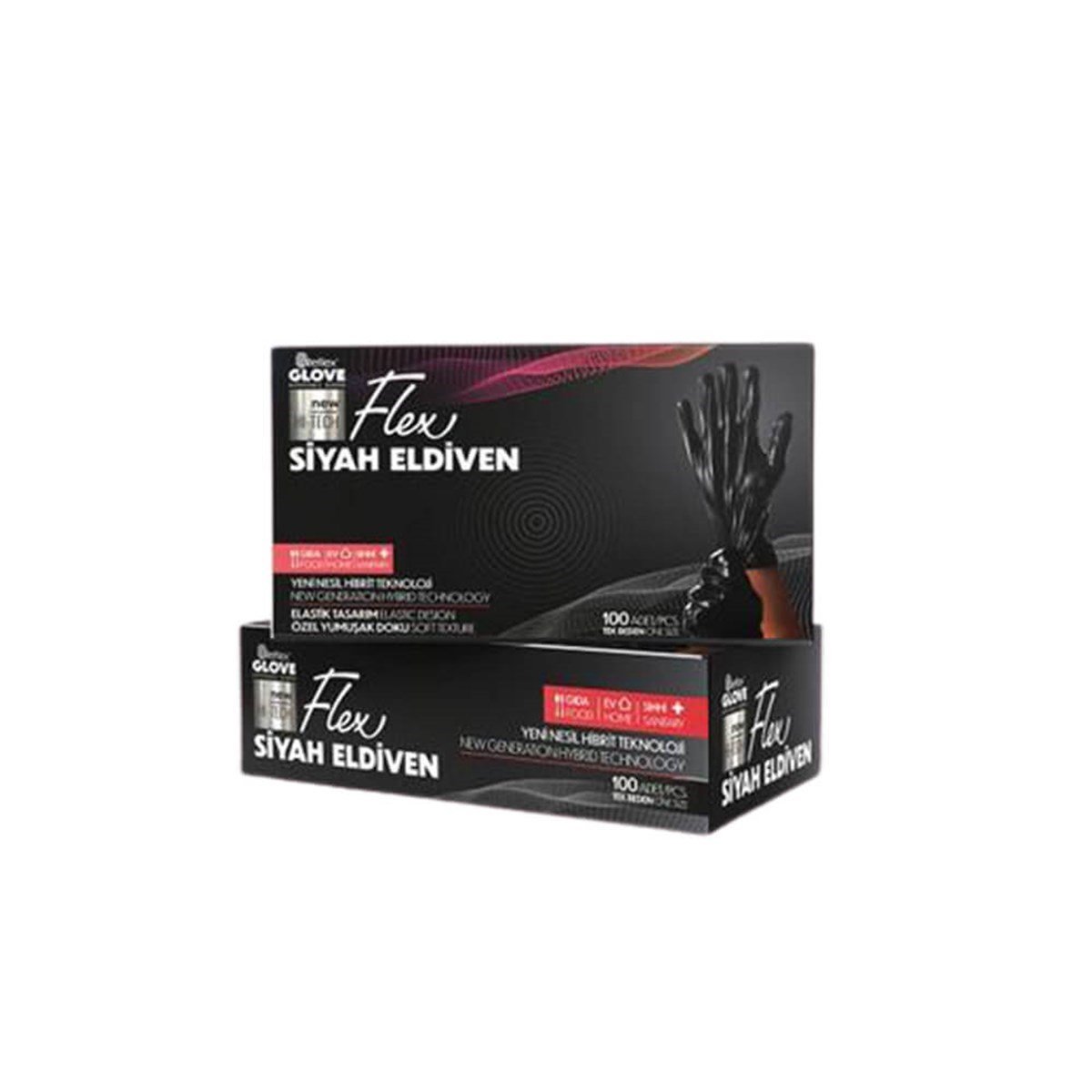 REFLEX FLEX GLOVE ELDIVEN 100 PCS - SIYAH