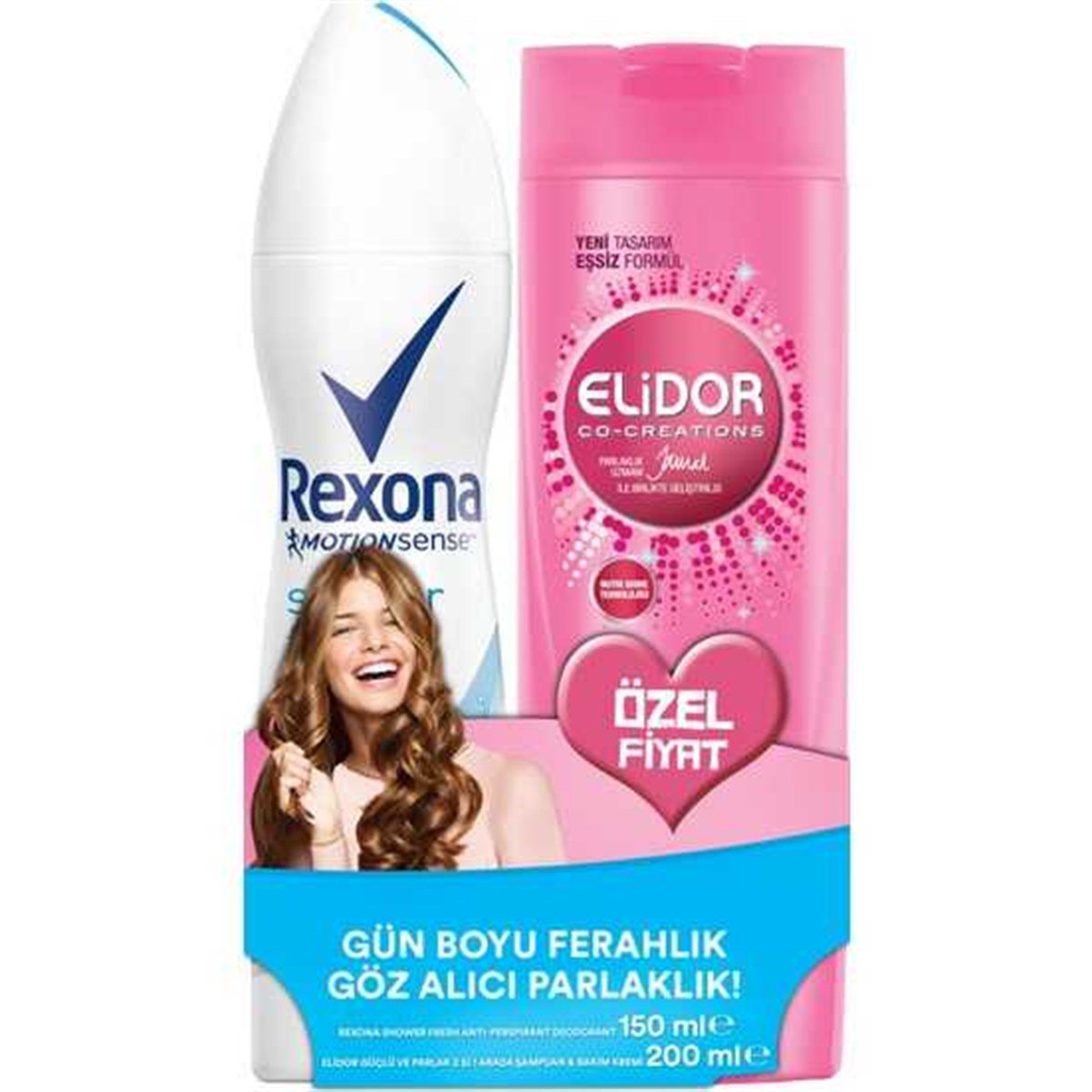 Rexona Shower Fresh Deodorant 150 Ml + Elidor Güçlü ve Parlak Şampuan 200 Ml