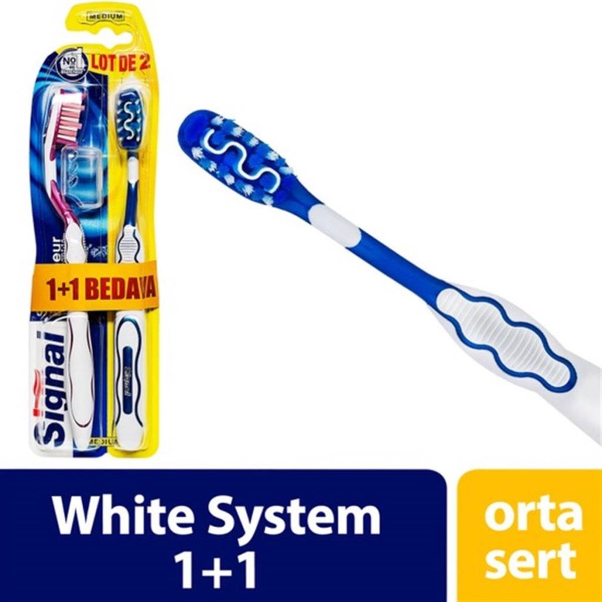 Signal Diş Fırçası White System 1+1