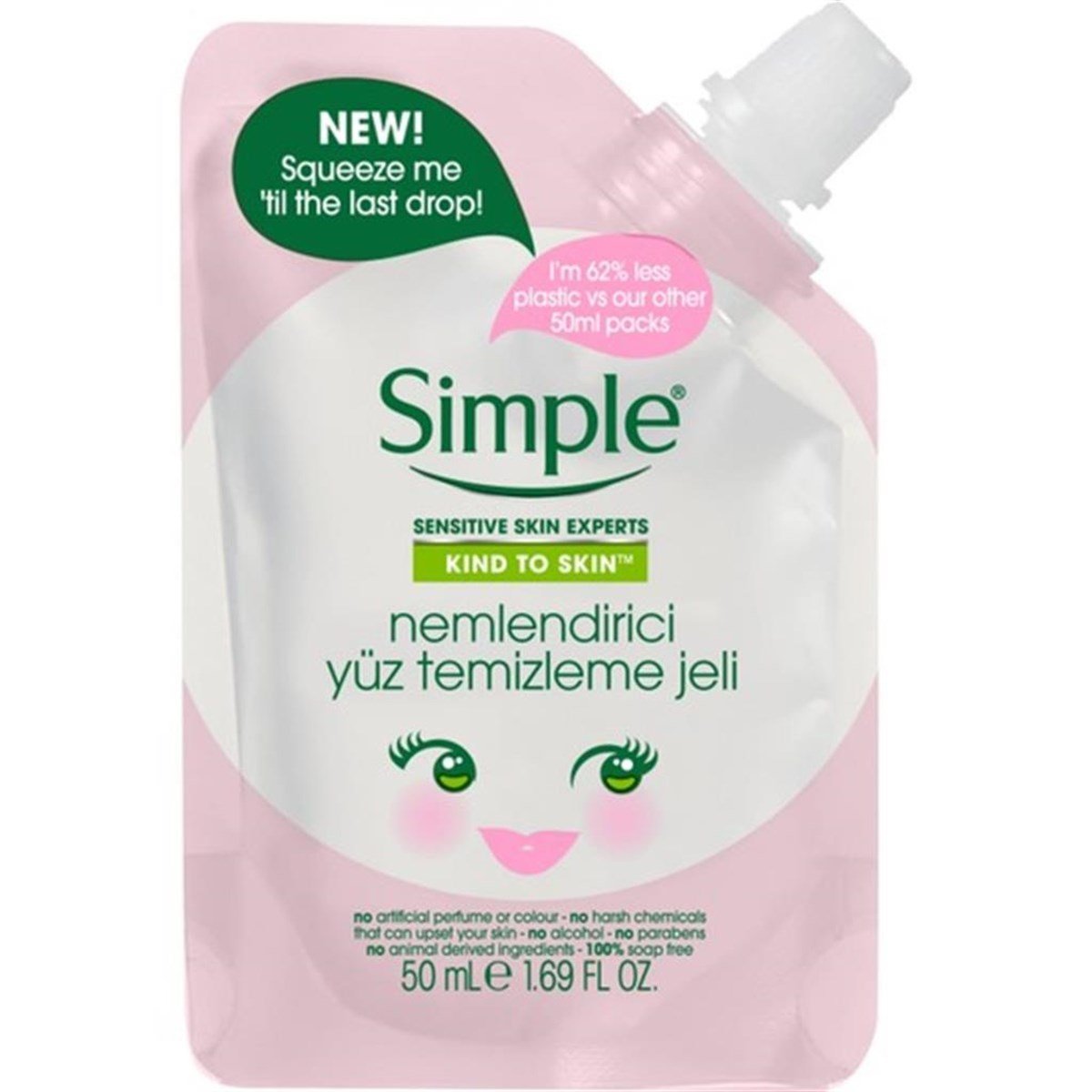 Simple Mini Nemlendirici Yüz Temizleme Jeli 50 Ml