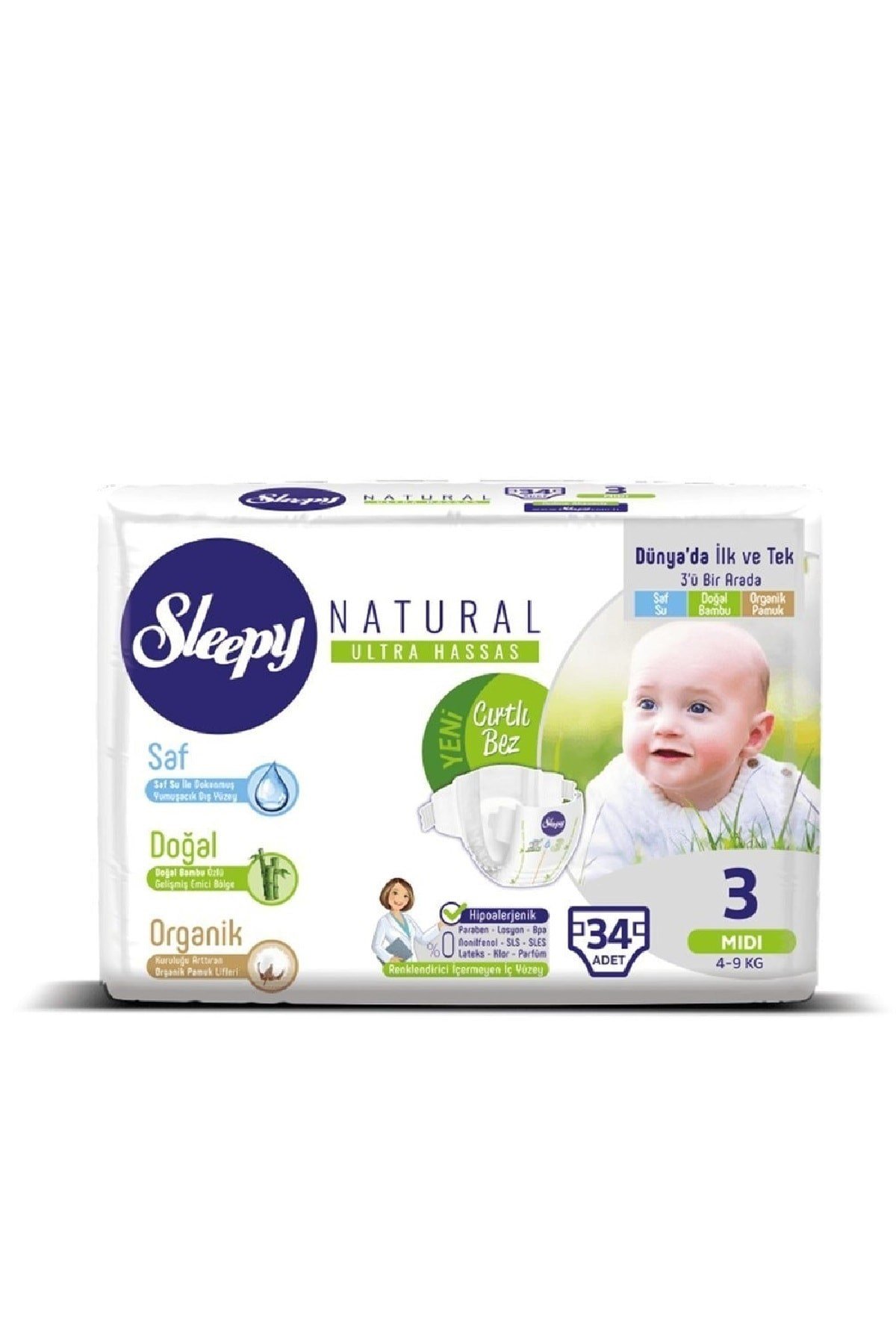 SLEEPY NATURAL COCUK BEZI 3*4- 9 KG