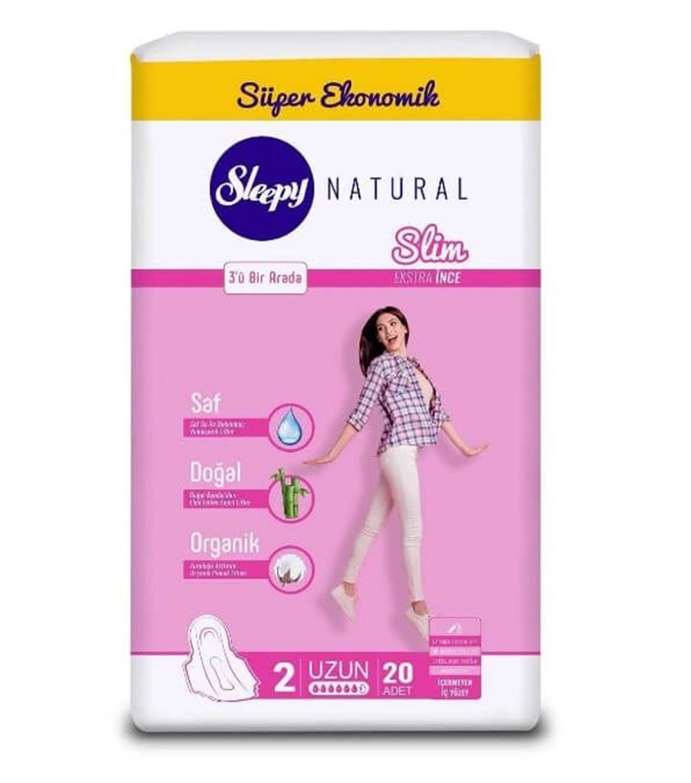 Sleepy Natural Hijyen Ped Eco Slim Uzun 20 Li
