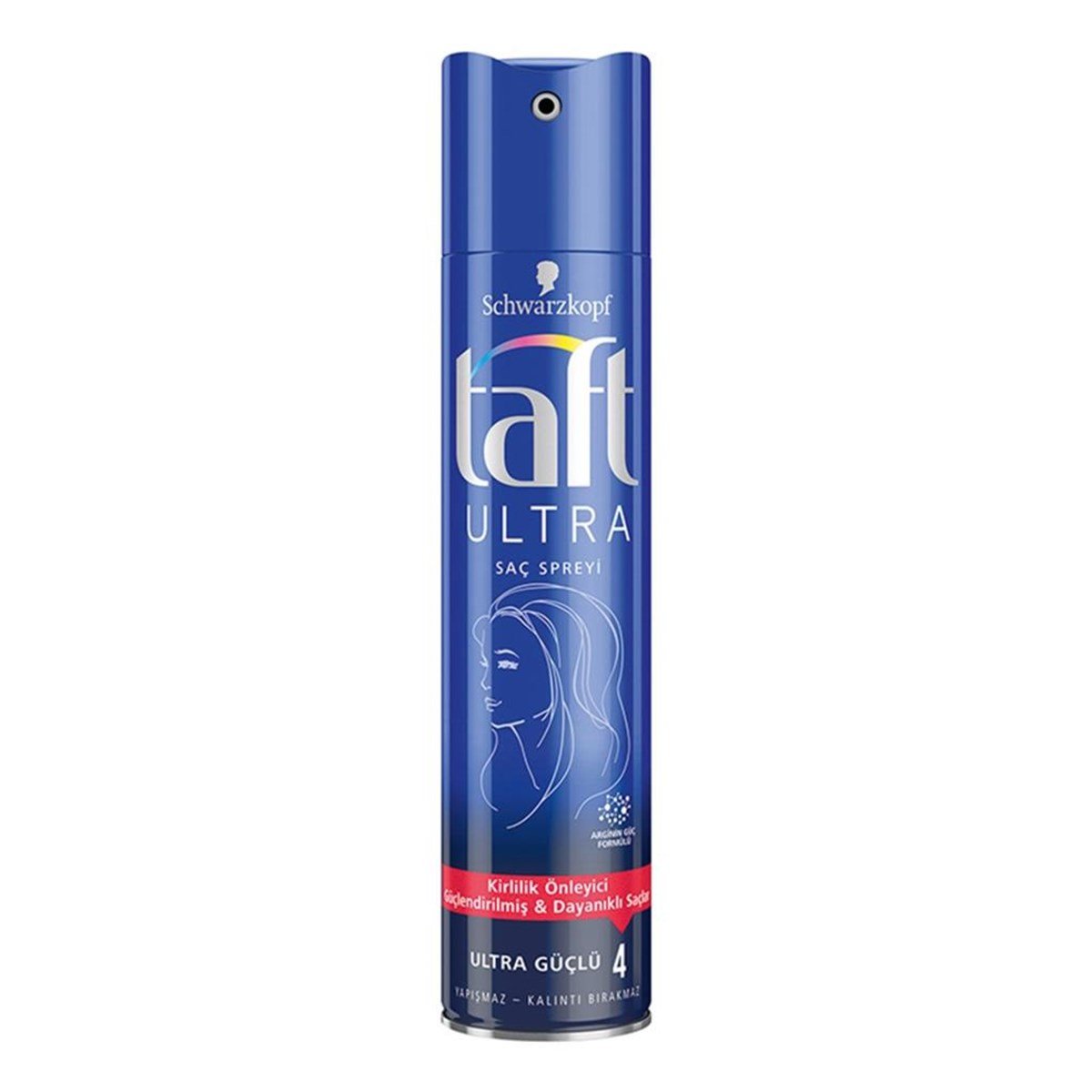 Taft Saç Spreyi 24 Saat Tutuş ve Ultra Strak 4 250 Ml
