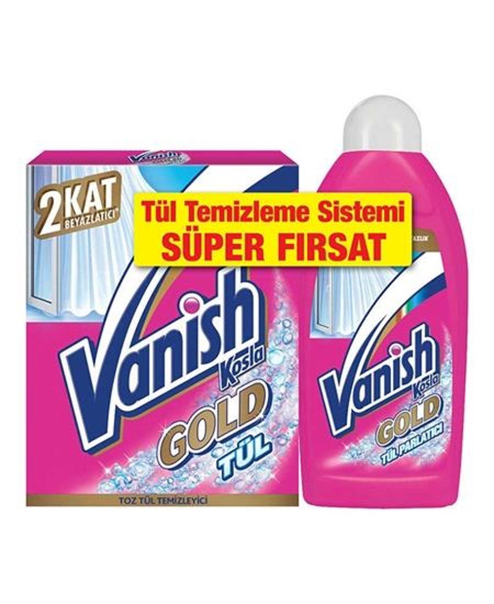 Vanish Kosla Tül Beyazlatıcı 450 g Gold + Tül Parlatıcı 450 ml