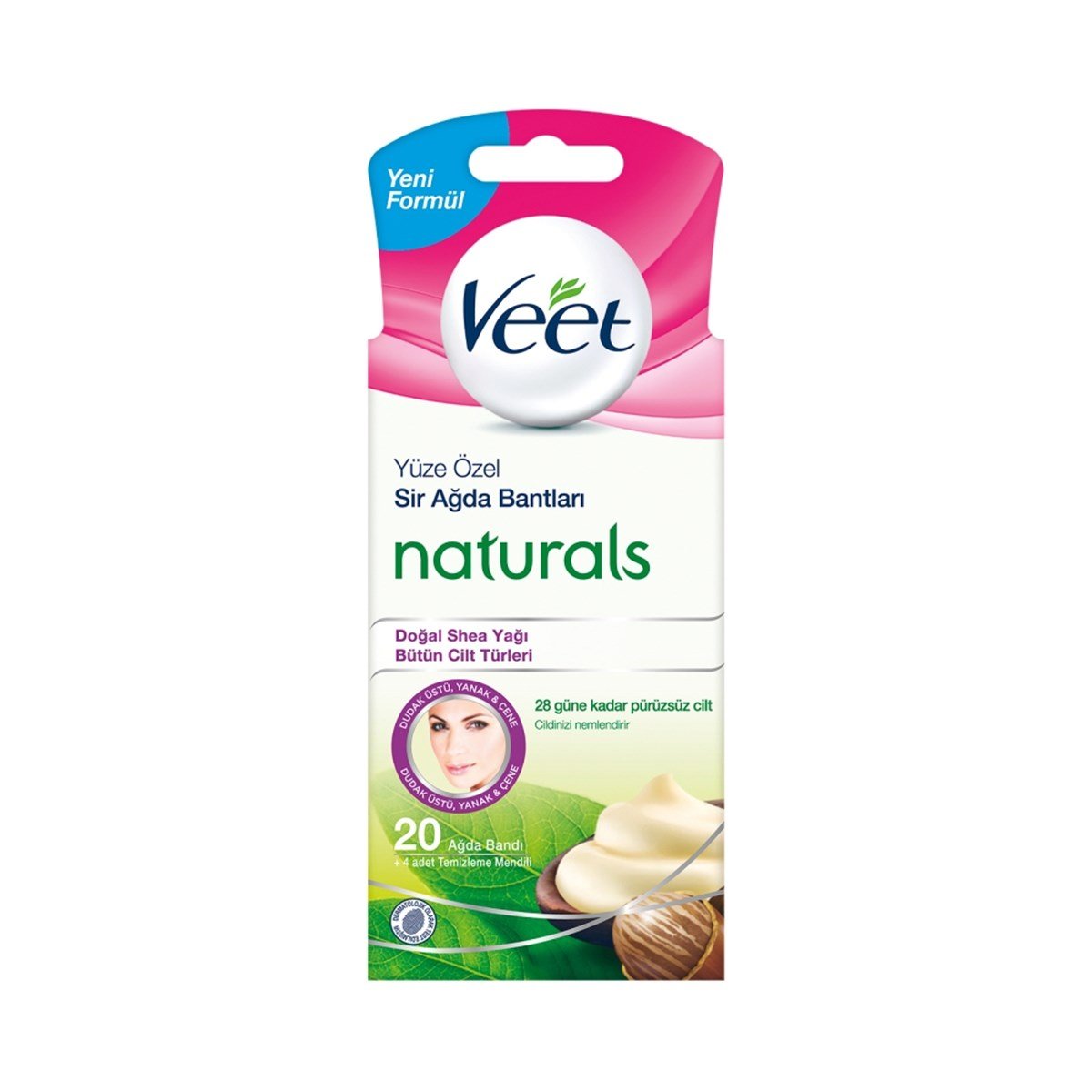 Veet Ağda Bandı Naturals Shea Yağı 12'li