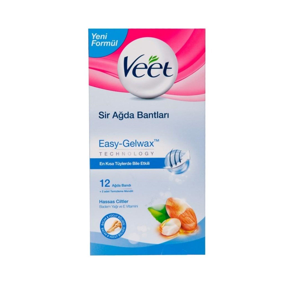 Veet Hassas Ciltler İçin Ağda Bandı 12'li