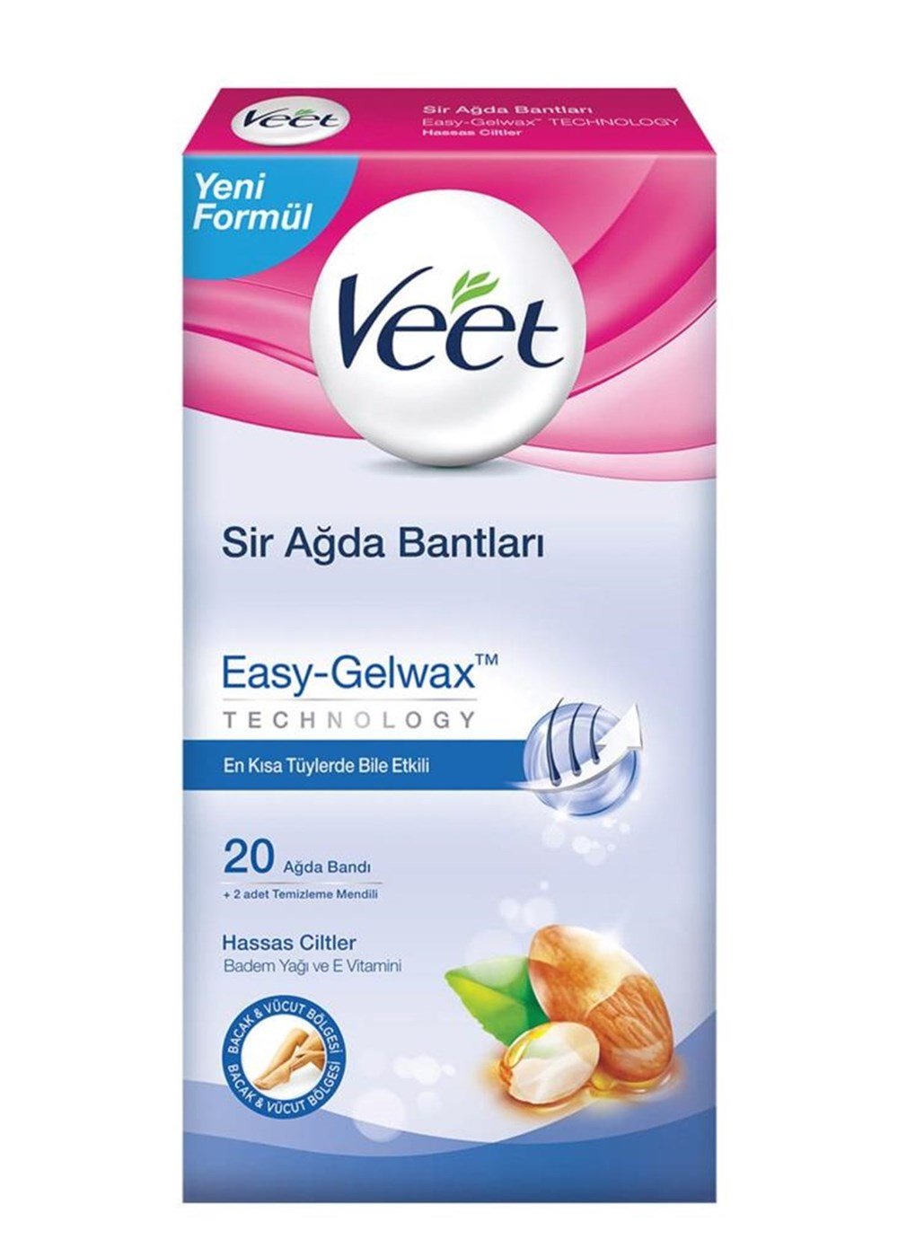 Veet Hassas Ciltler İçin Ağda Bandı 20'li