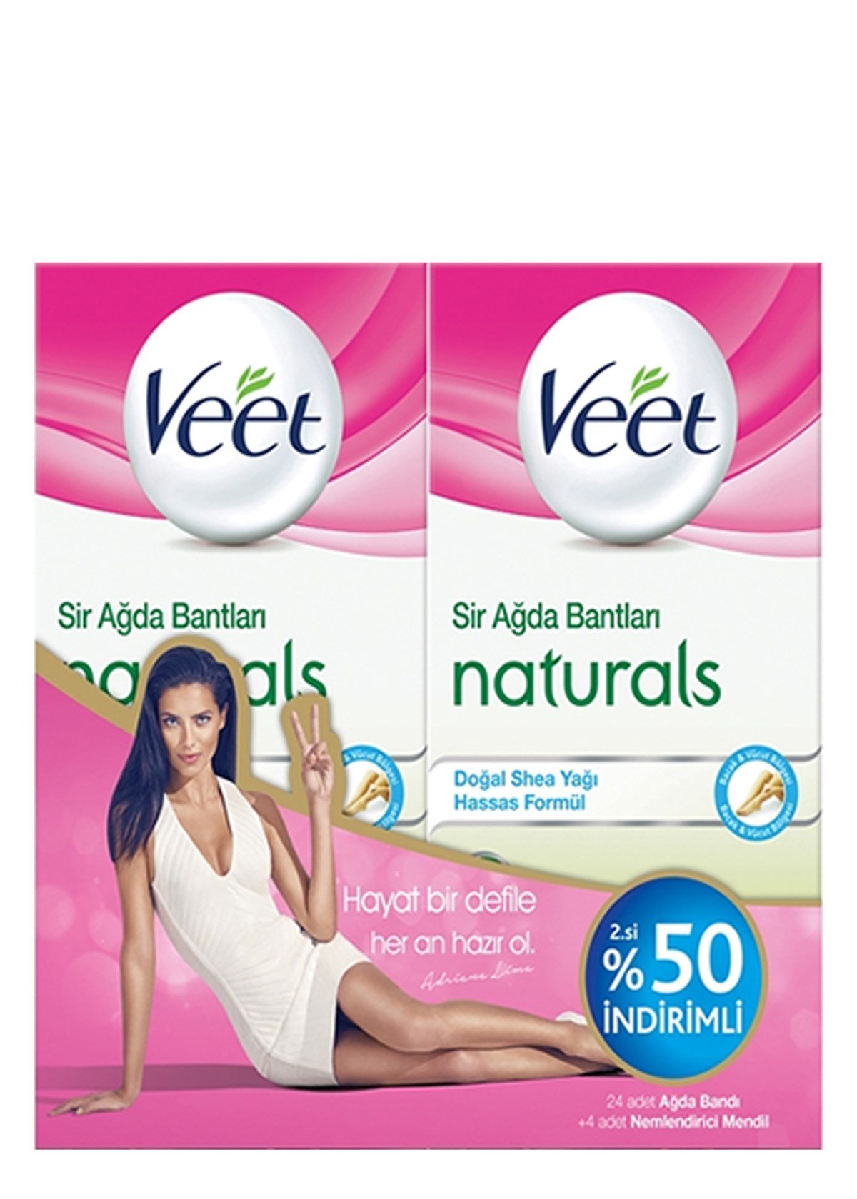 Veet Naturals Sir Bacak Ve Vücut Ağda Bantları 2 x 12'li