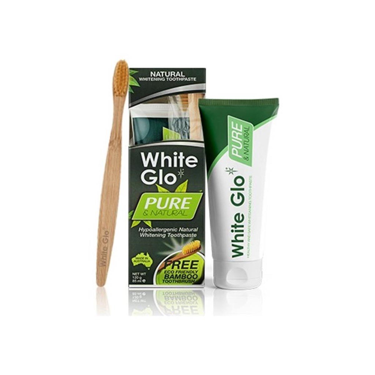 Whıte glo Bitkisel Doğal Beyazlatıcı l Diş Macunu 100Ml+Fırça Hediyeli