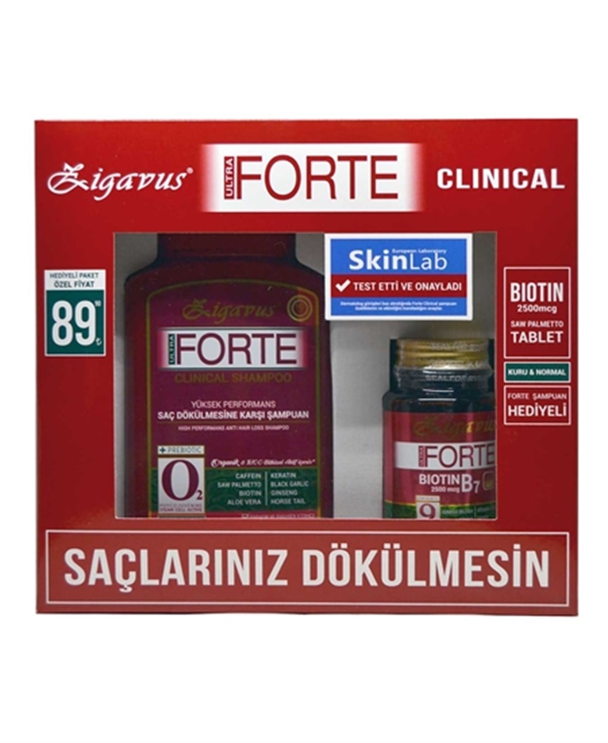 ZIGAVUS SAMPUAN FORTE BIOTIN HEDIYELI KURU VE NORMAL