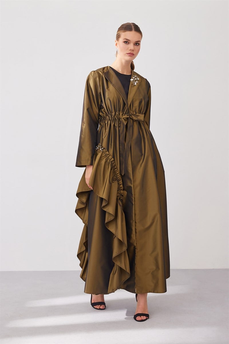 Bella Tafta Abaya - Oil Green