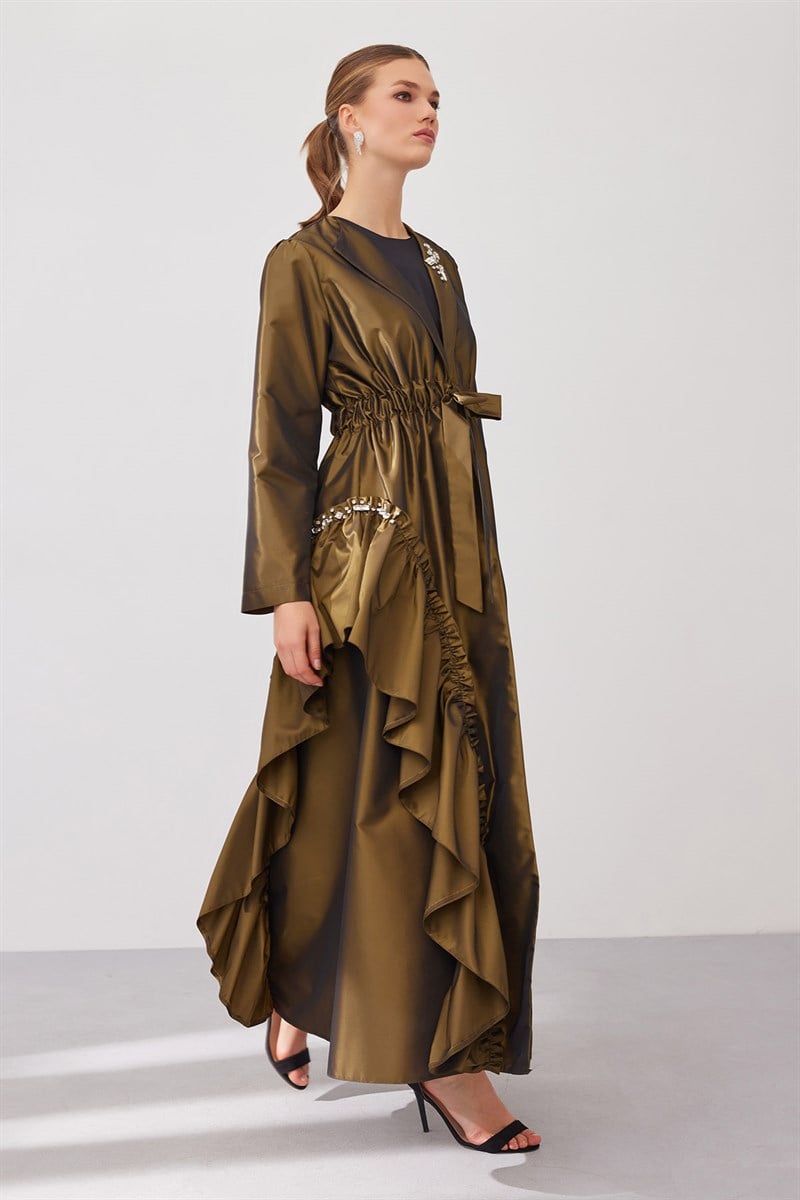 Bella Tafta Abaya - Oil Green