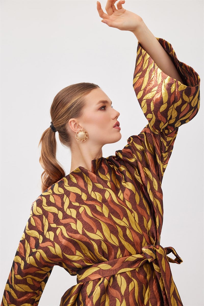 Brokar Abaya - Brown