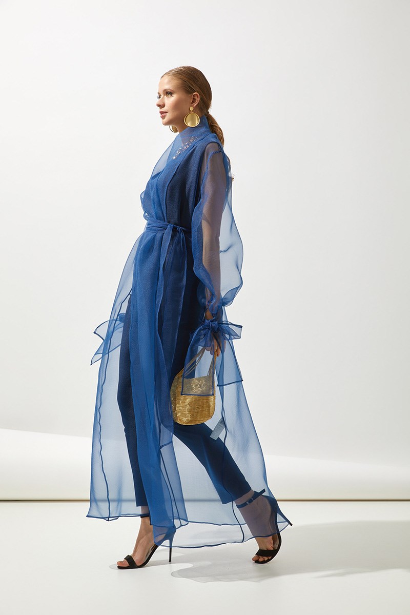 BUTTERFLY ABAYA-NAVY BLUE