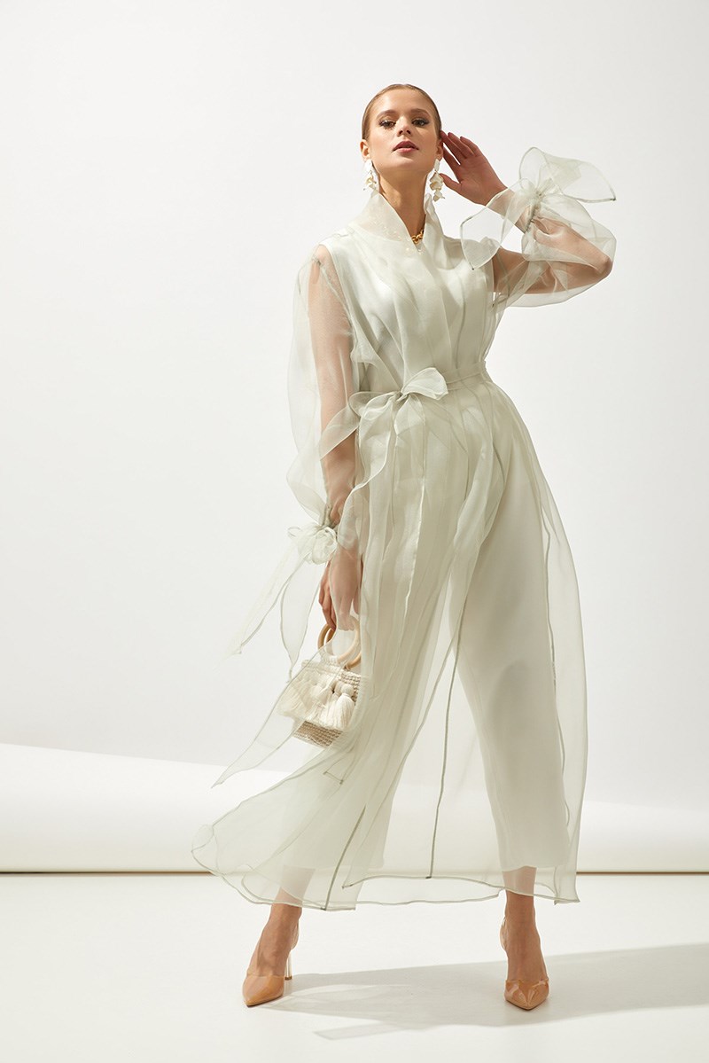 BUTTERFLY ABAYA-WATER GREEN
