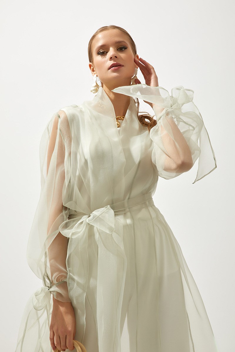 BUTTERFLY ABAYA-WATER GREEN