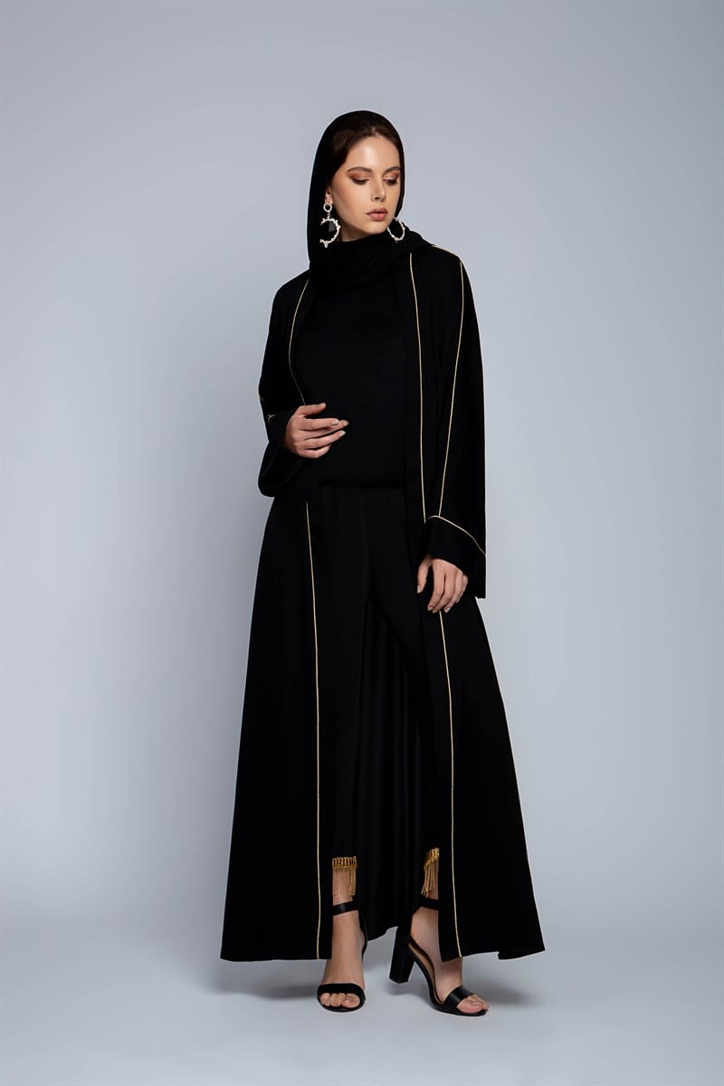 CAMEL BİYELİ ABAYA