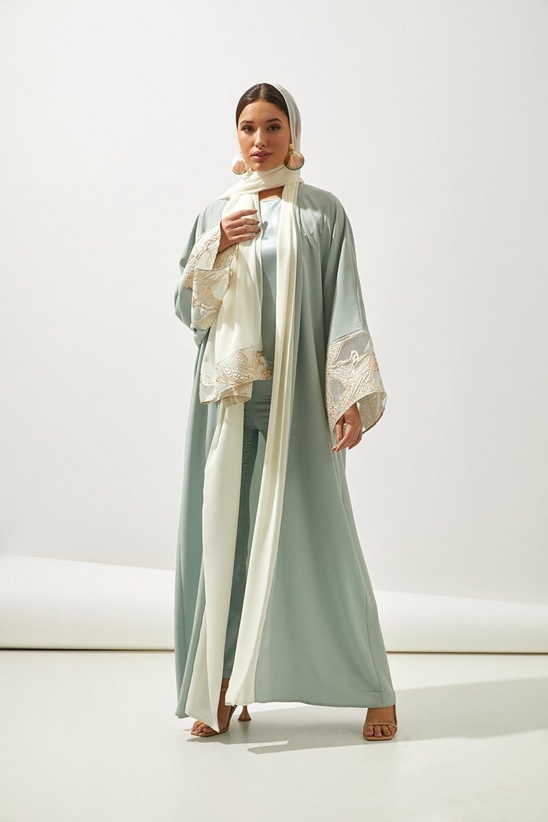 CHIC SAHRA ABAYA-MINT