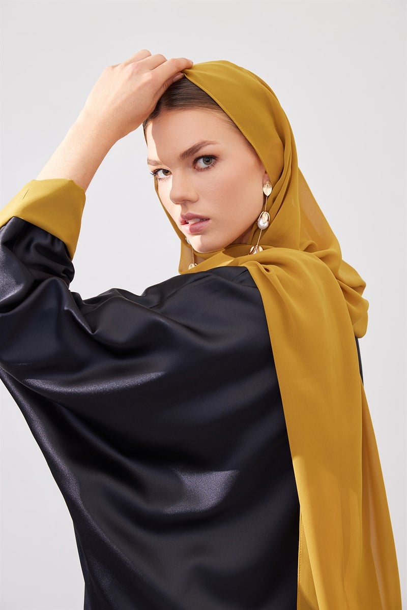DOUBLE FACE ABAYA SET-BLACK