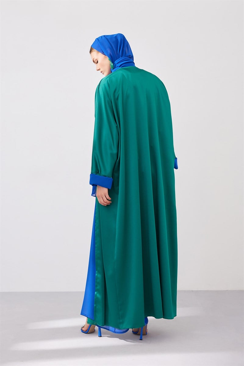 DOUBLE FACE ABAYA SET-GREEN