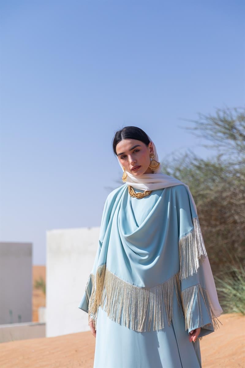 Lilas Abaya Dress Set - MİNT
