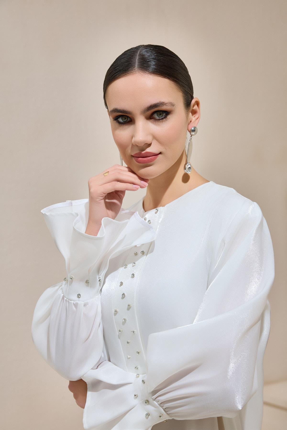 MELİS ABAYA WHITE