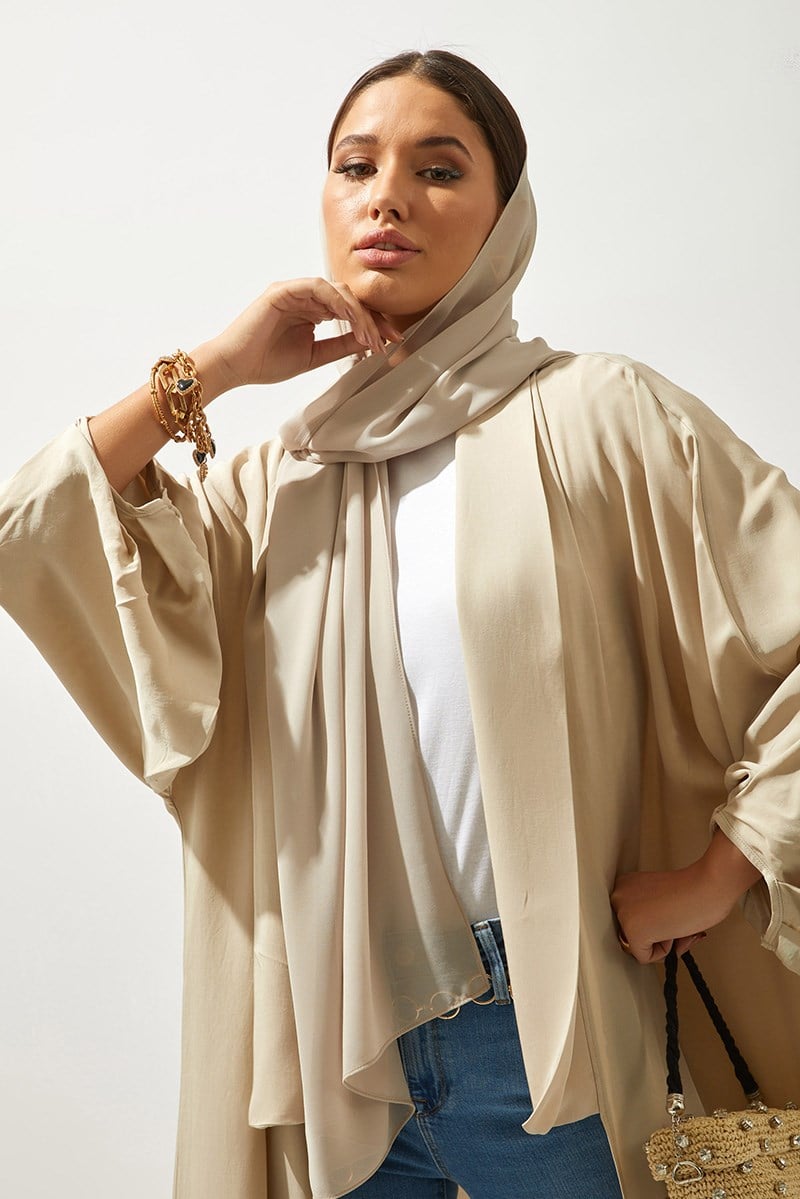 NATURAL ABAYA-BEIGE