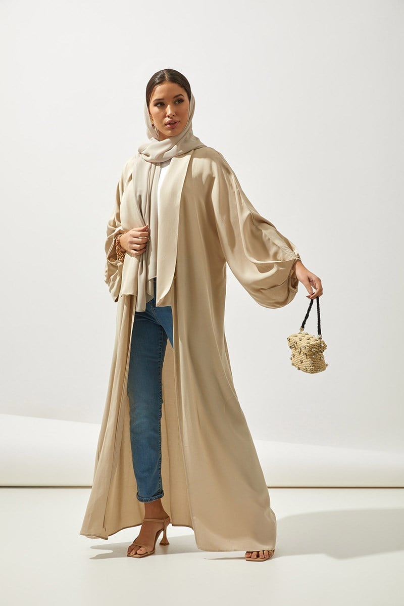 NATURAL ABAYA-BEIGE