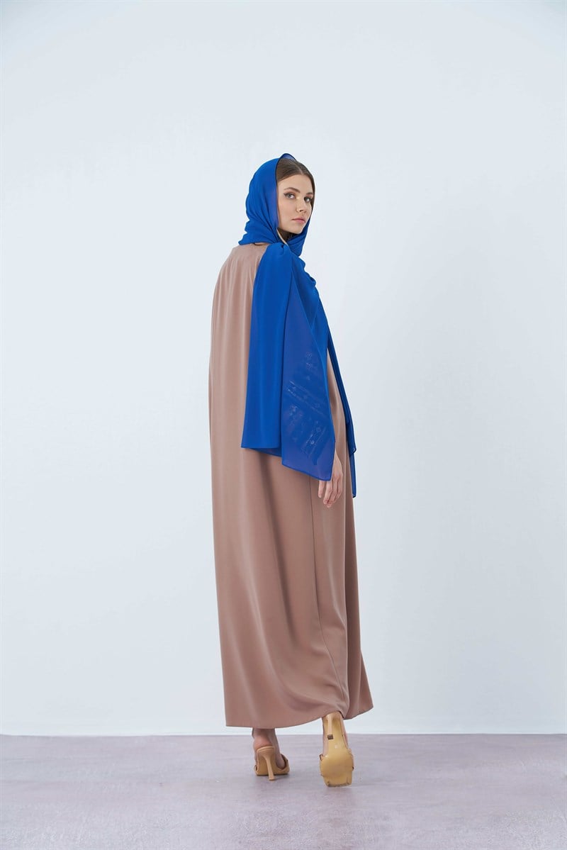 PAYET DETAYLI ABAYA- BEJ