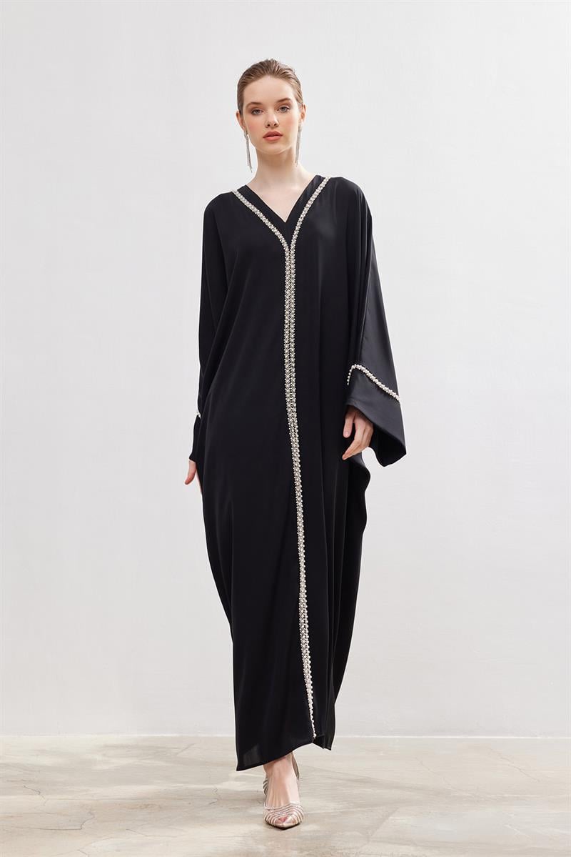 Pearl Jalabiya - BLACK