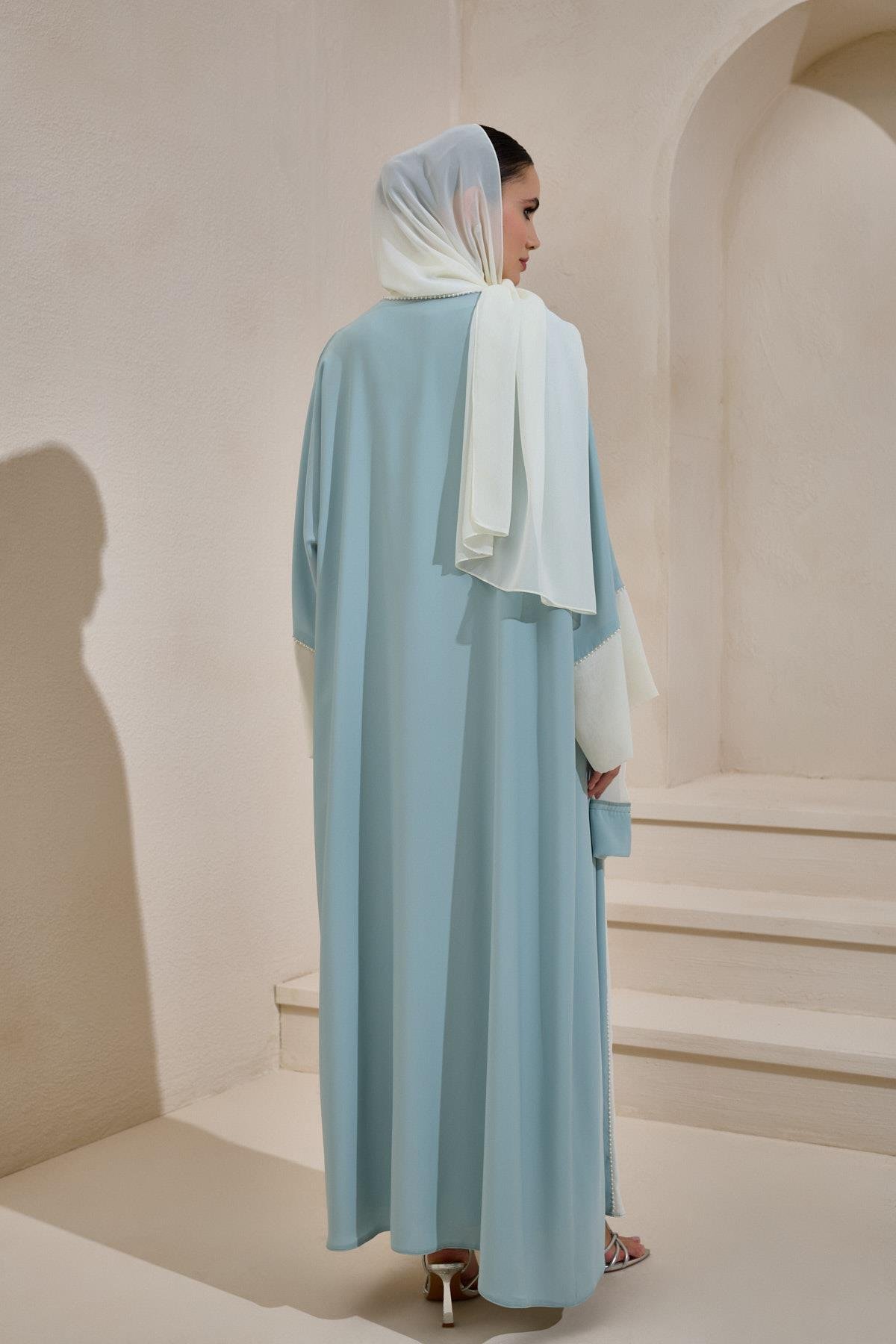 PEARL SAHRA ABAYA SET MINT GREEN