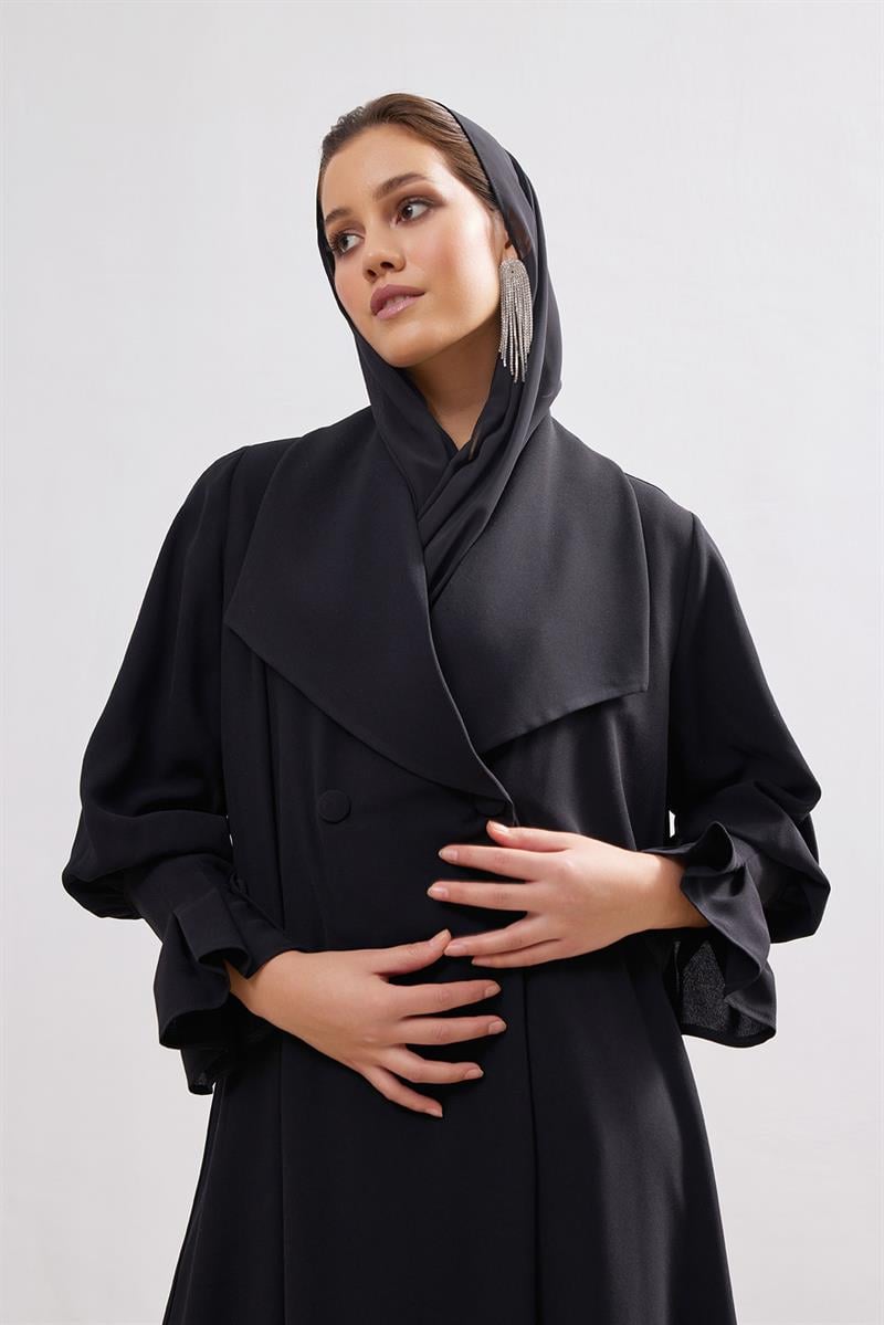 Rose Abaya - BLACK