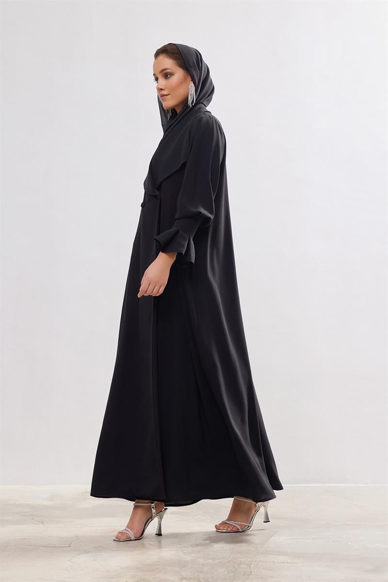 Rose Abaya - BLACK