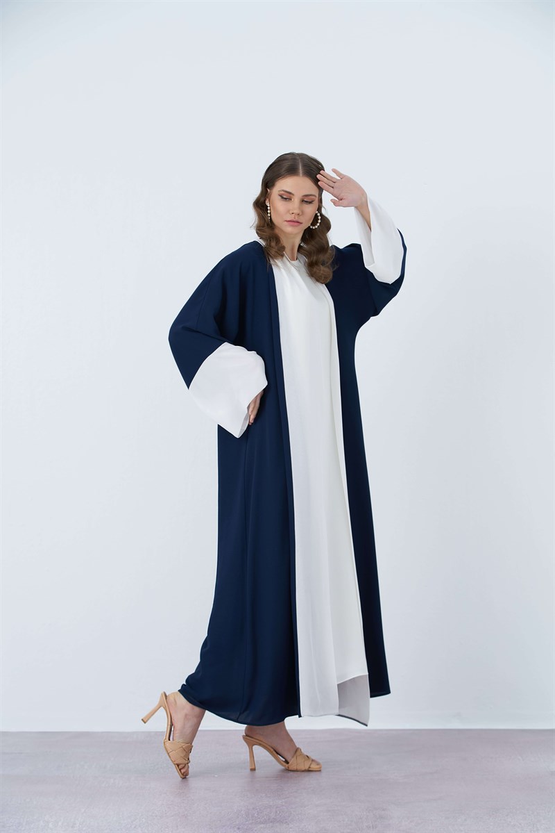 SAHRA ABAYA ŞAL TAKIM LACİVERT