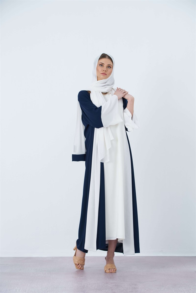 SAHRA ABAYA ŞAL TAKIM LACİVERT