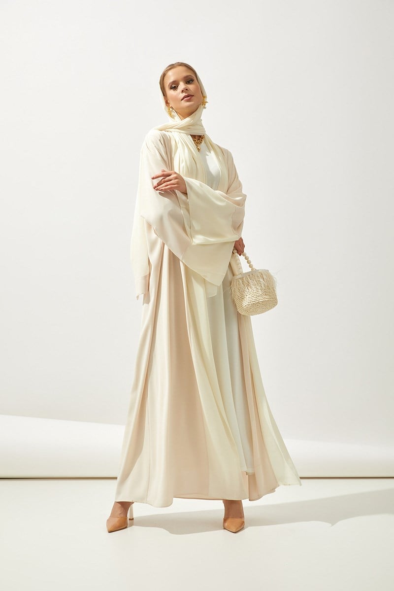 SAHRA ABAYA SET-CREAM