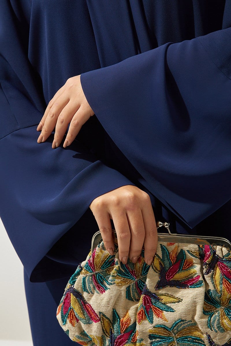 SAHRA ABAYA SET-NAVYBLUE