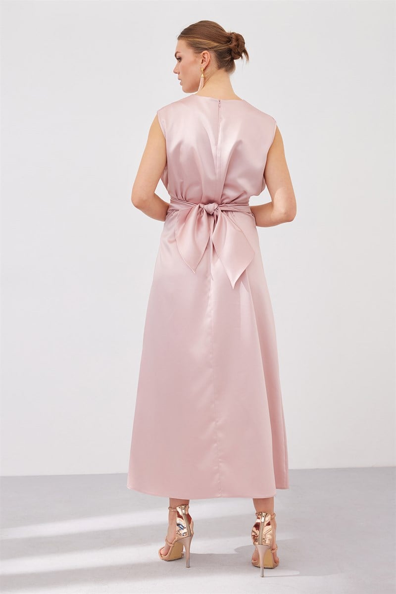 SATIN DRESS-POWDER