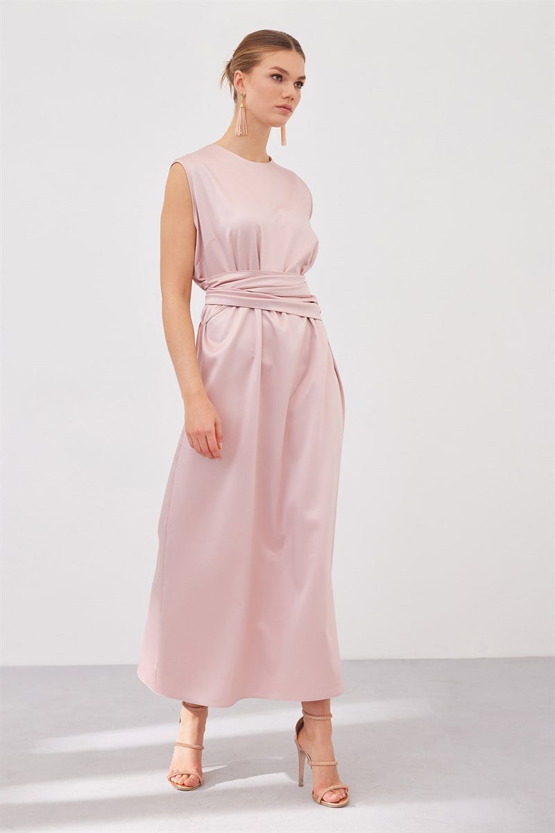SATIN DRESS-POWDER