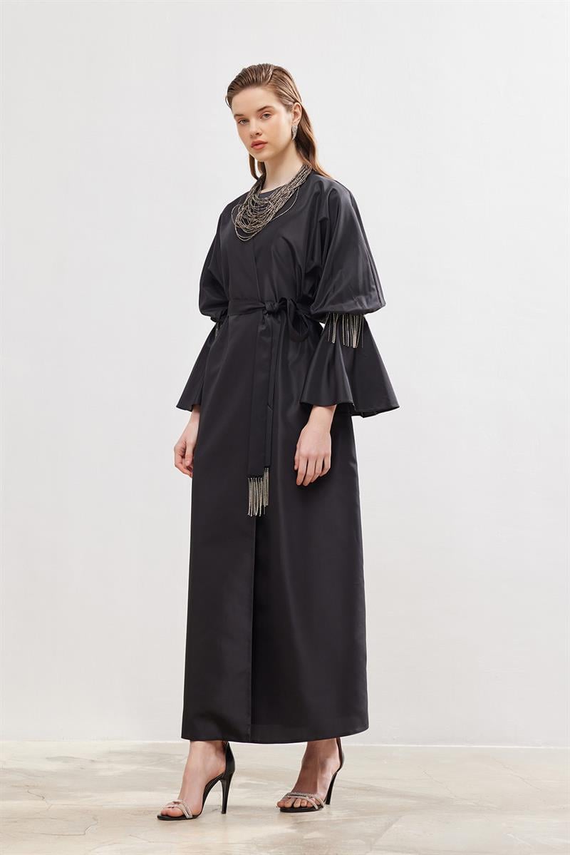 Taffeta Abaya - BLACK