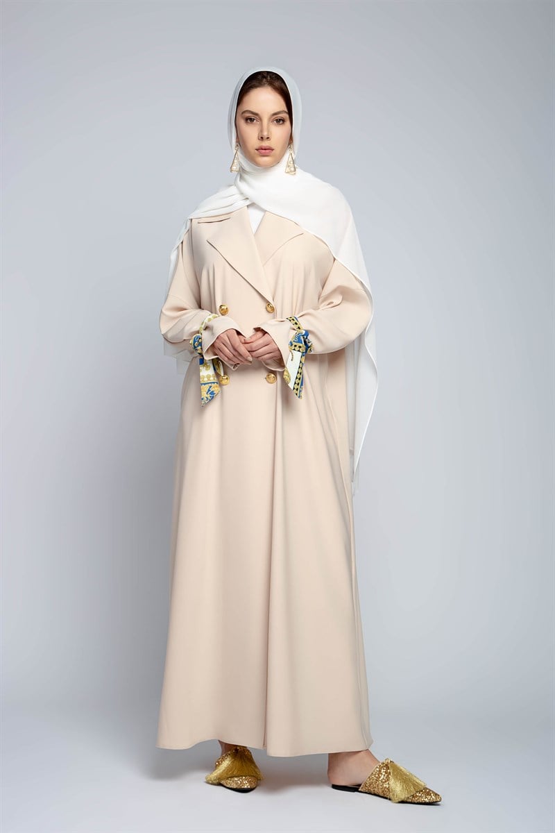 TRENCH ABAYA - Açık Camel