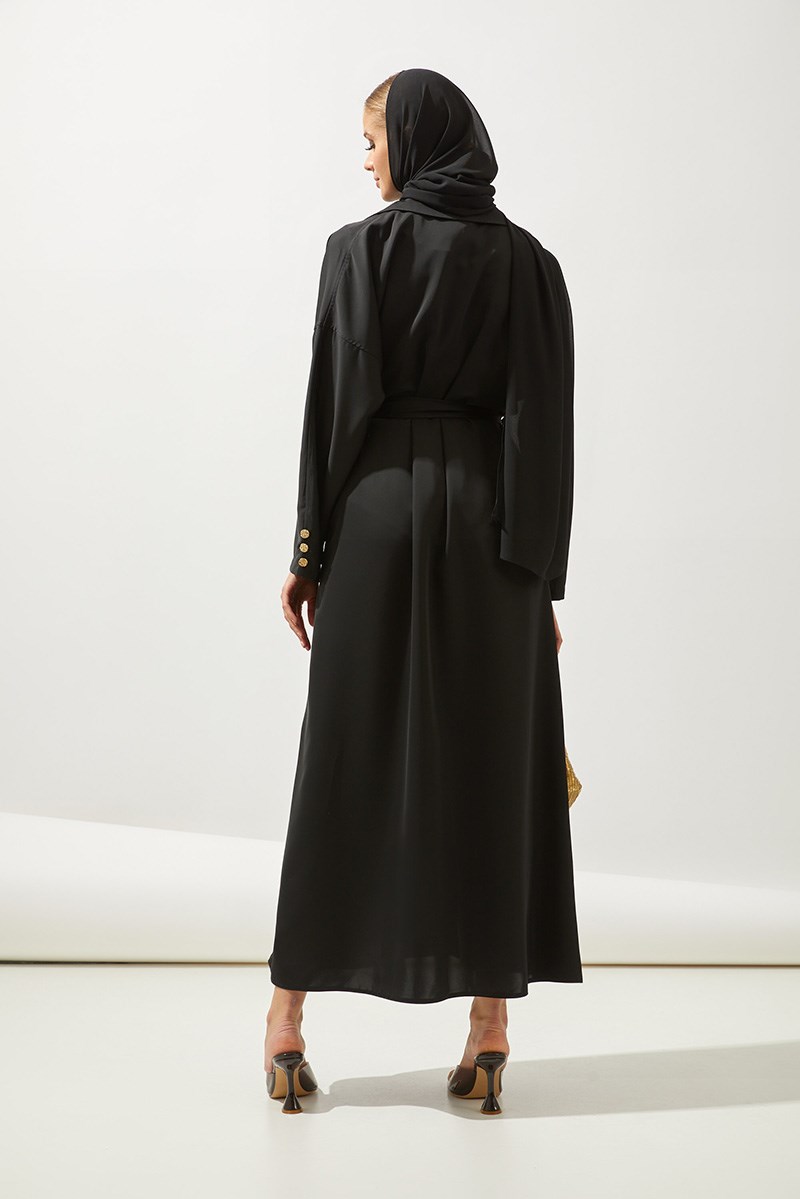 TRENCH COAT ABAYA-BLACK