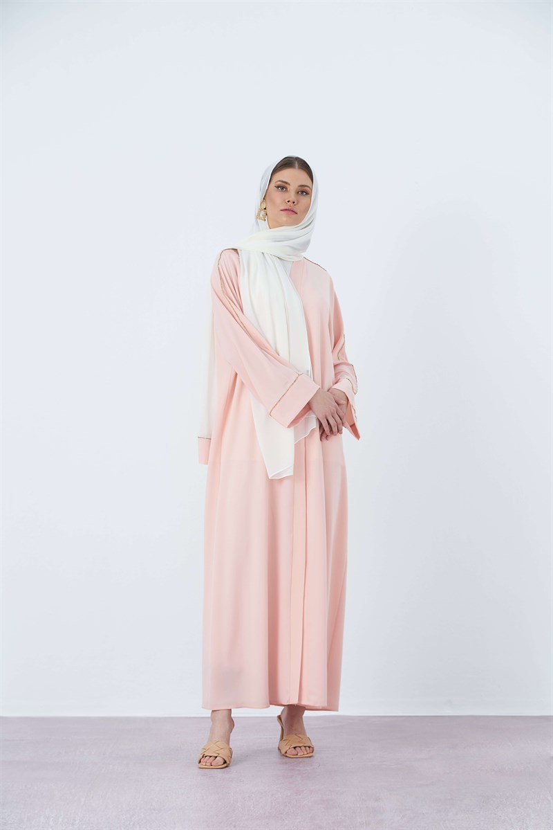 ZİNCİR BİYE DETAY ŞAL&ABAYA TAKIM- SOMON
