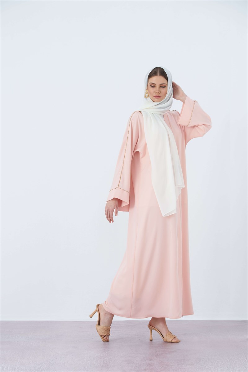 ZİNCİR BİYE DETAY ŞAL&ABAYA TAKIM- SOMON