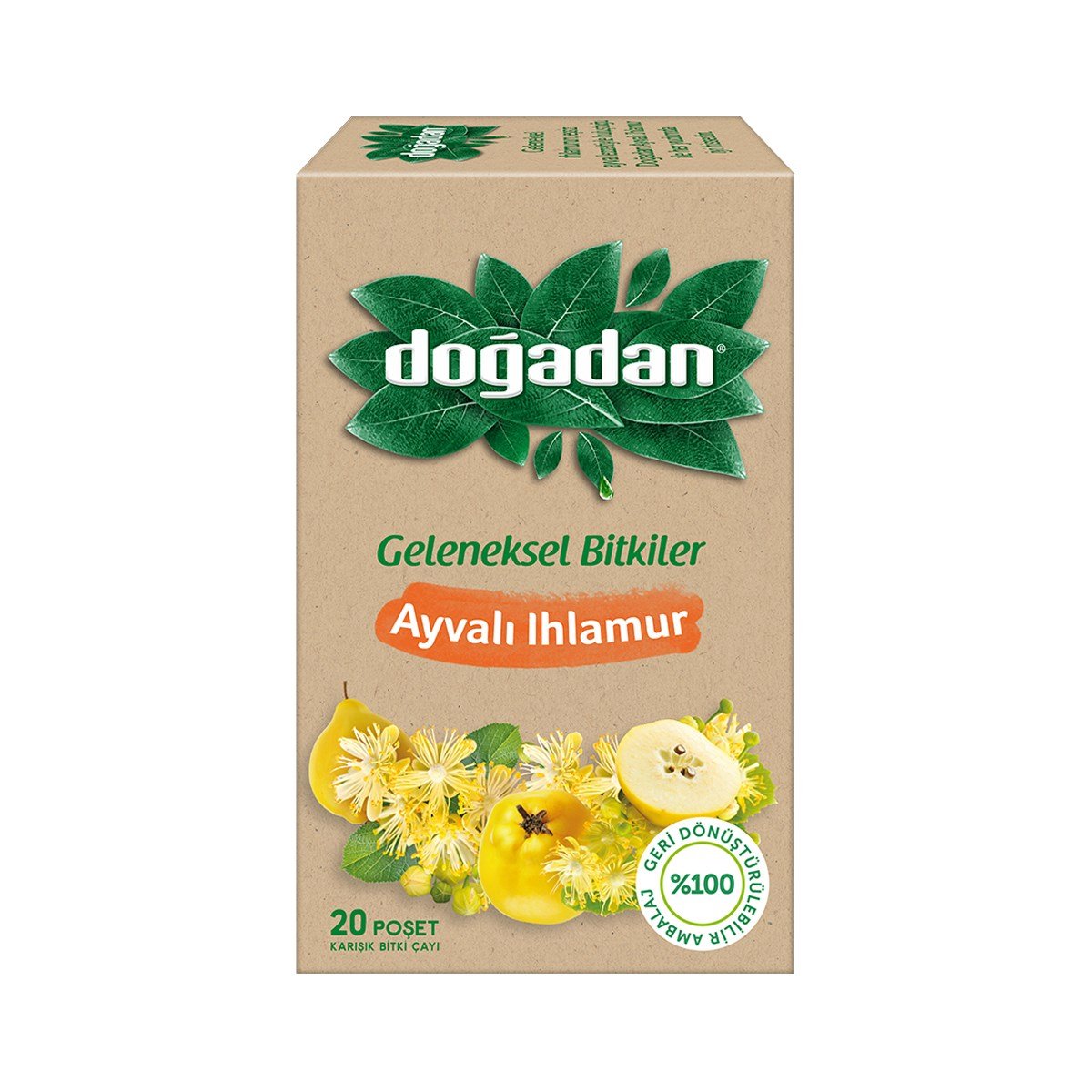 Doğadan Ayvalı Ihlamur Bitki Çayı 20'li Paket