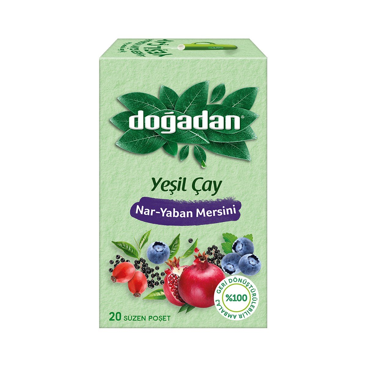 Doğadan Yeşil Çay Nar Yaban Mersini 20'li Paket