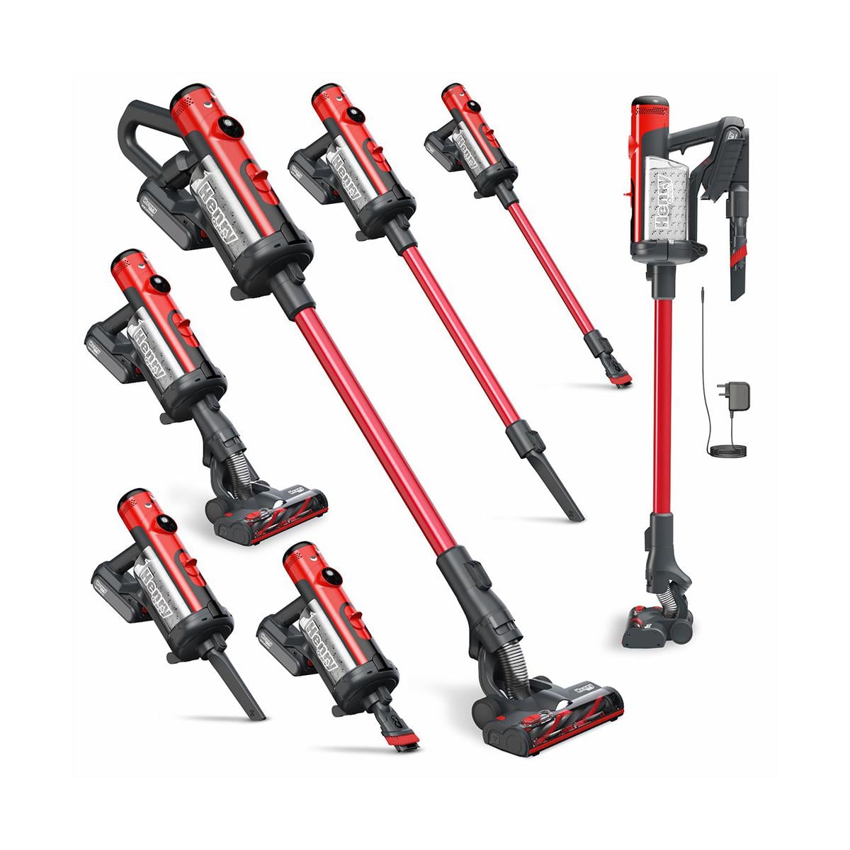 Numatic Henry Quick Dikey Şarjlı Süpürge Kırmızı