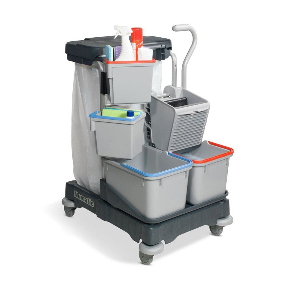 Numatic SCG1405 Modüler Çift Kovalı Çöp Toplamalı Temizlik Arabası