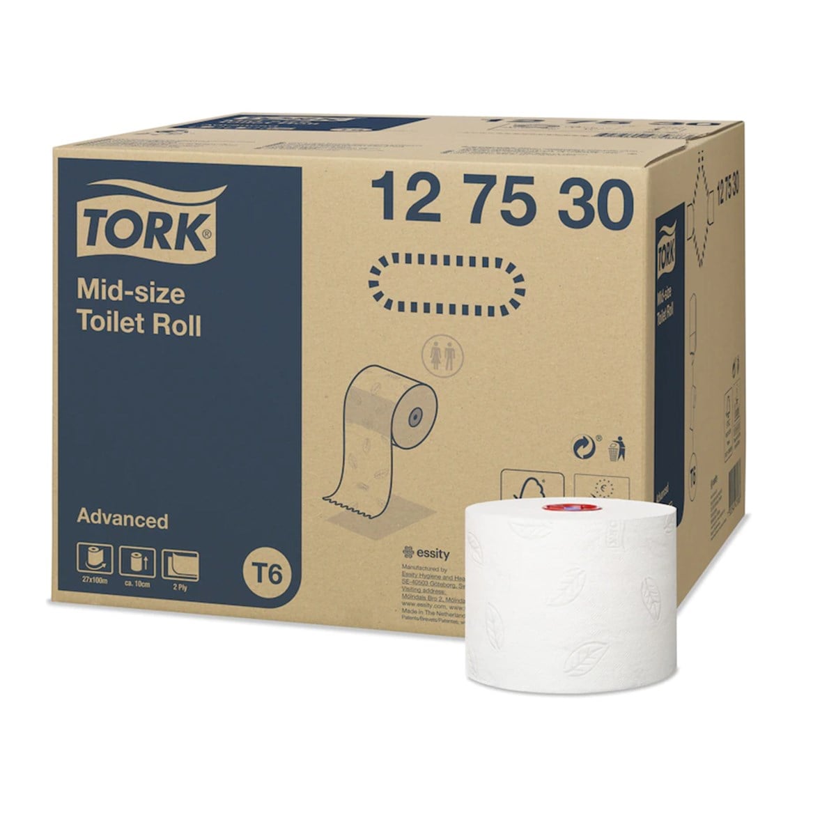 Tork Çift Rulo Gelişmiş Tuvalet Kağıdı  100 M Koli İçi 27 Rulo